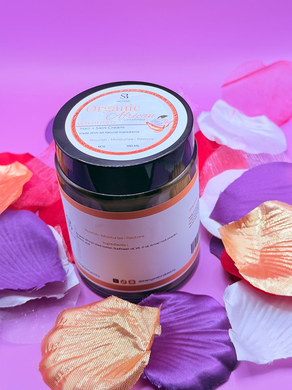 Organic Whipped African Shea Butter Hair + Body Butter